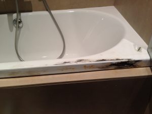 Bañera oxidada para restaurar