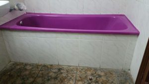 Bañera esmaltada en color personalizado