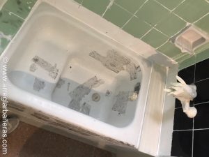 Tetalle de restauración de bañera 